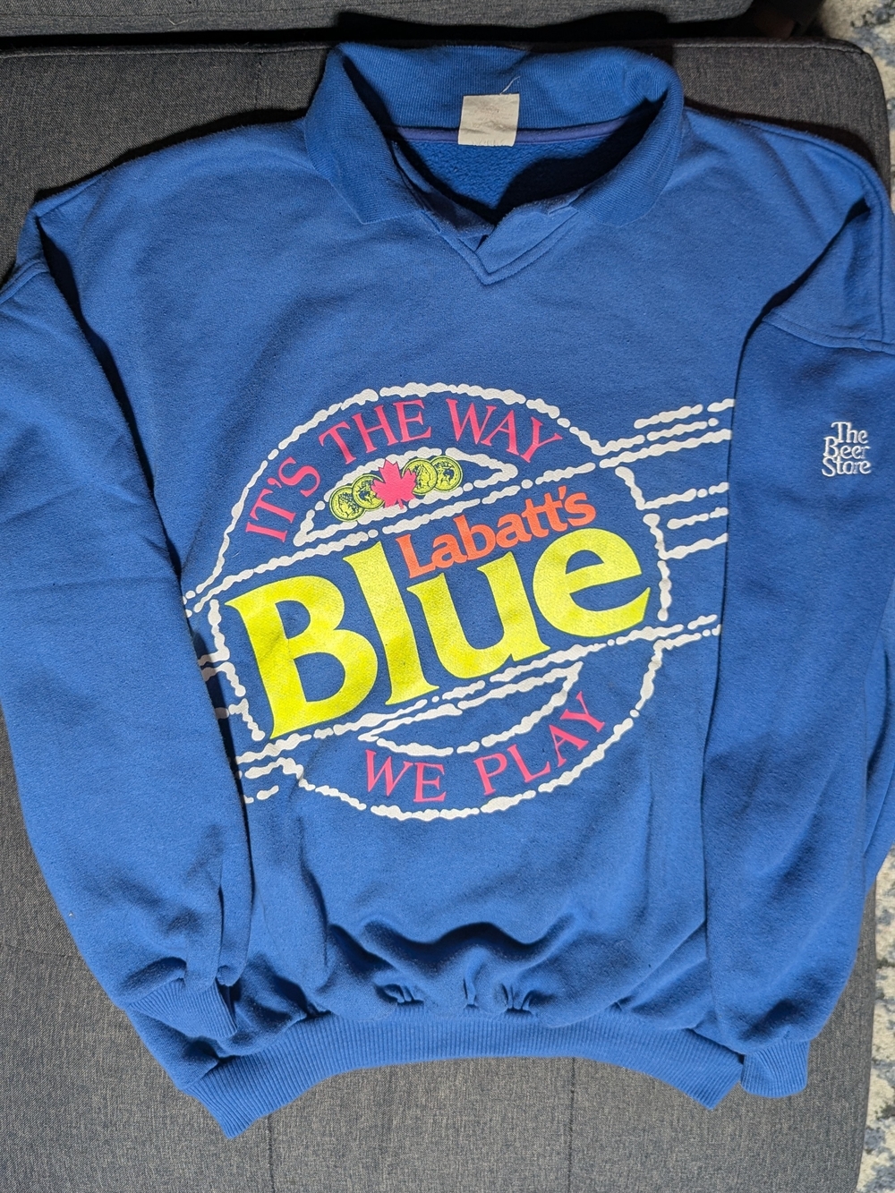 Rare Vintage 80s/90s Labatt’s Blue Collared Sweatshirt - "The Beer Store"